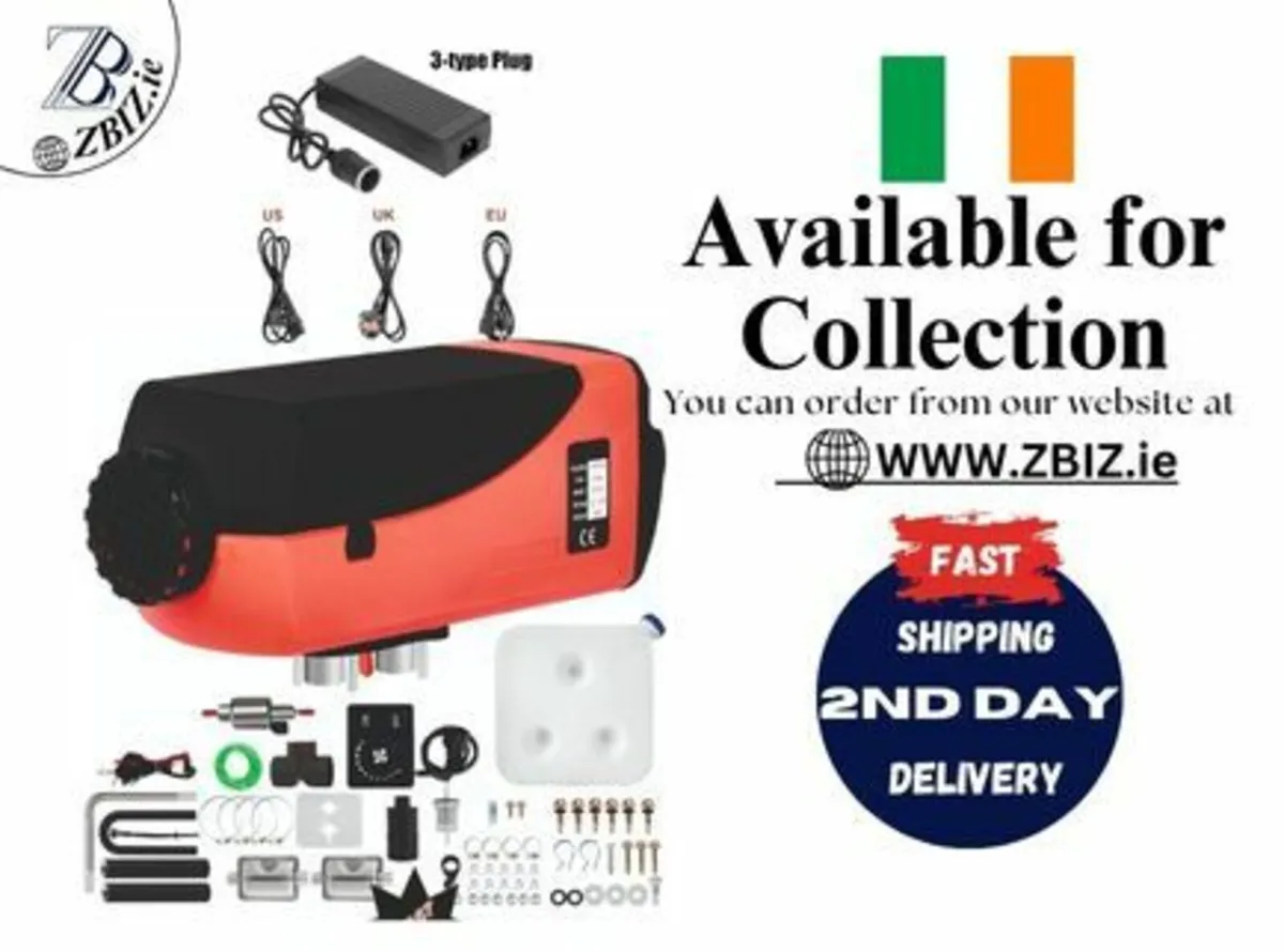 2/8KW 12V Diesel Air Heater LCD With Adapter - Image 2