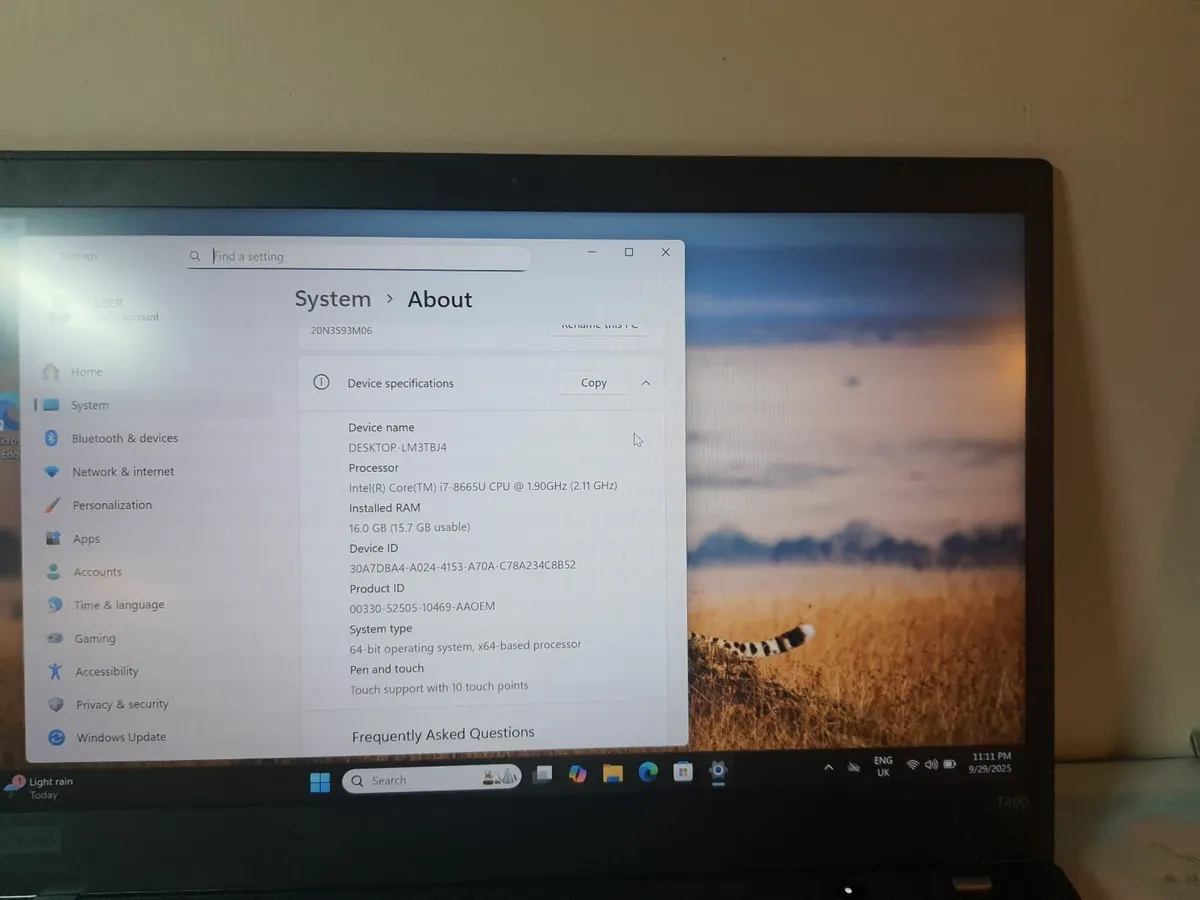 Lenovo ThinkPad T490 i7 8th gen 16/512GB SSD Quad - Image 3