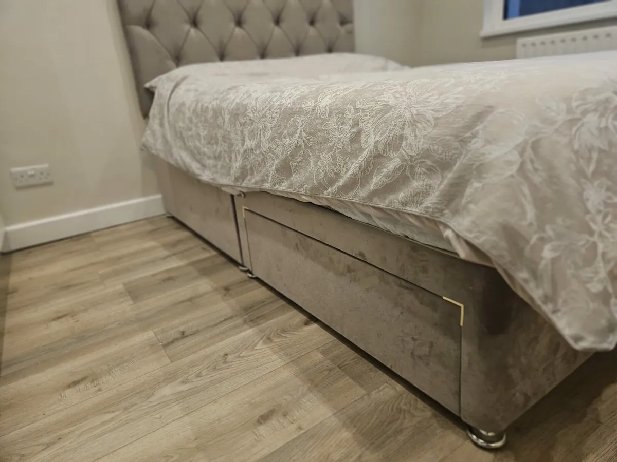 Bed frame and head board - Image 1
