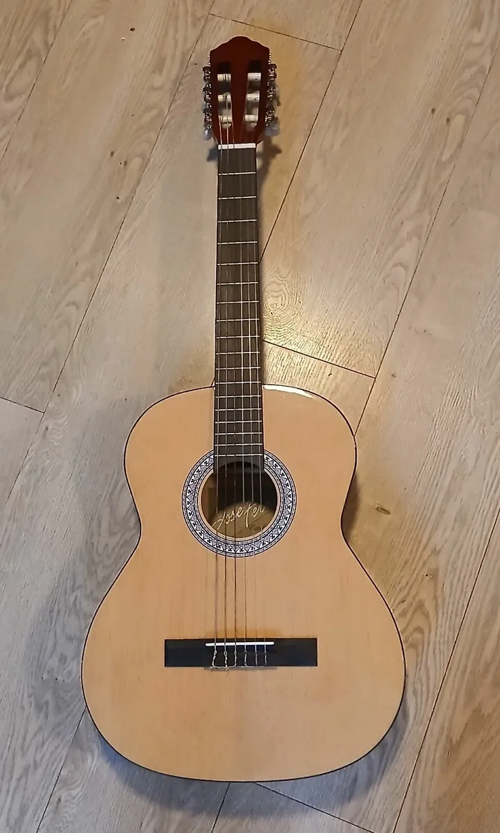 Jose Ferrer Junior Guitar with capo and guitar ase - Image 1