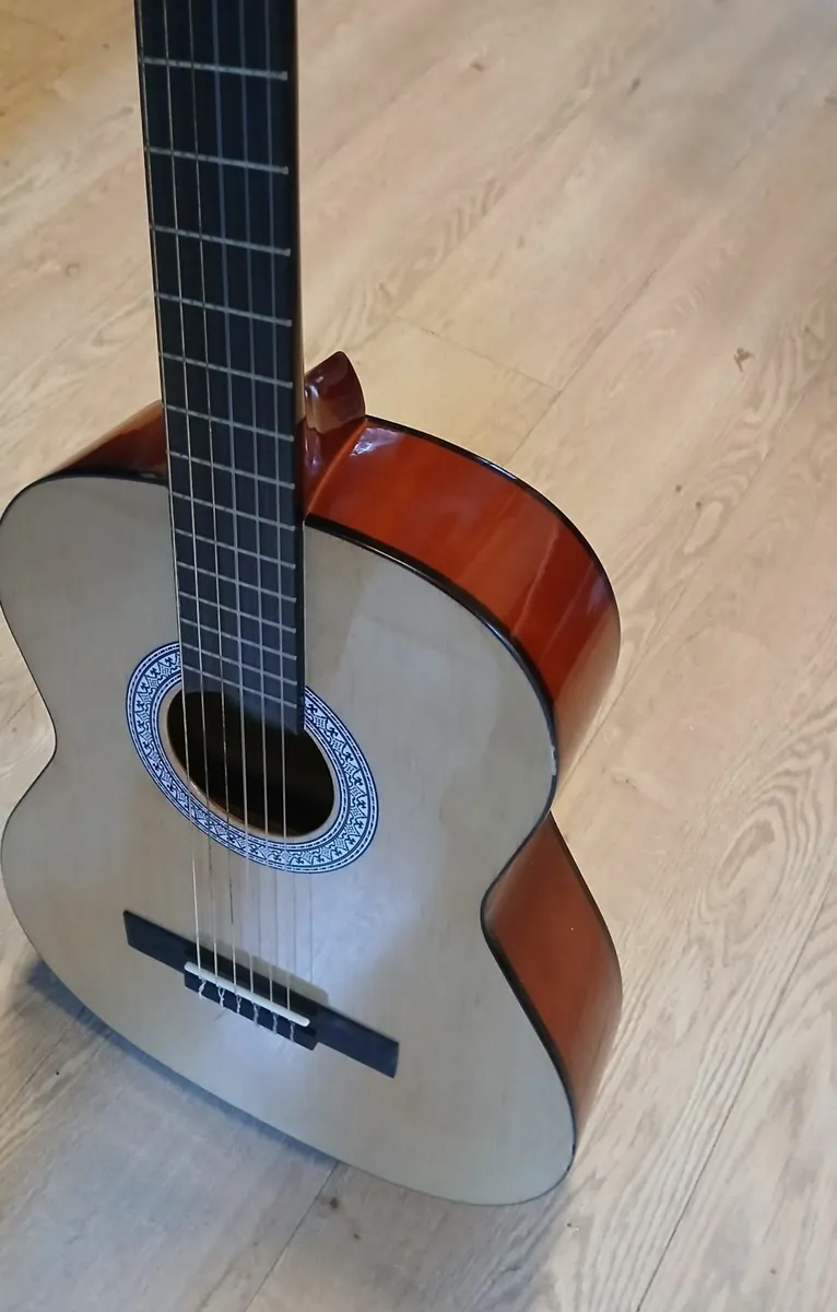 Jose Ferrer Junior Guitar with capo and guitar ase - Image 4