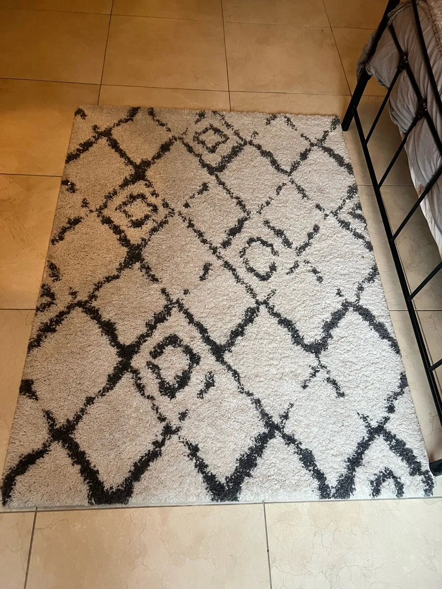 Beautiful Cream and Grey Rug - Image 2