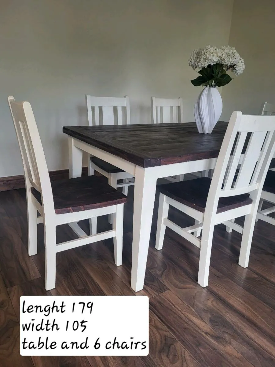Dining table with 6 chairs - Image 4
