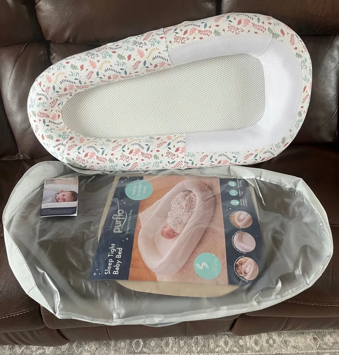 Purflo Sleep Tight Baby Bed - Botanical - Image 1
