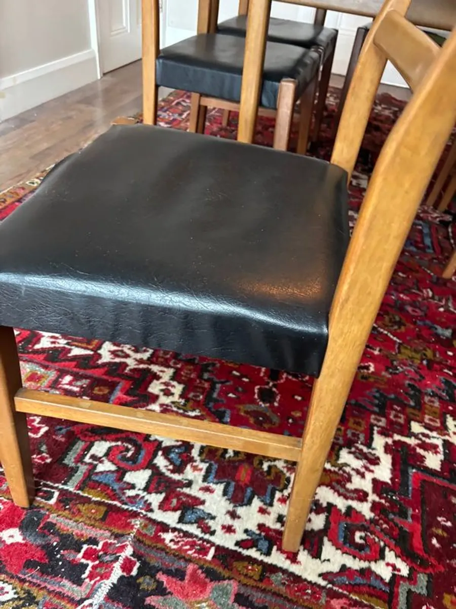 Danish Wood Table and Chairs - Image 3