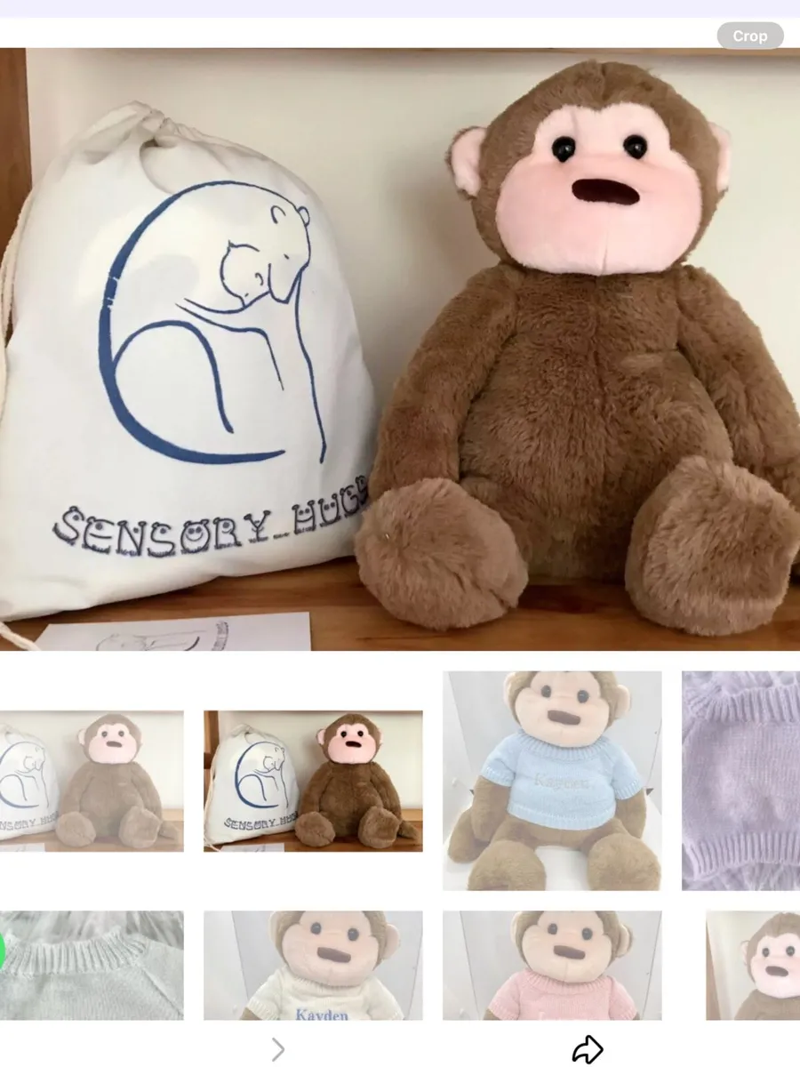 weighted monkey new in bag with tags and jumper.