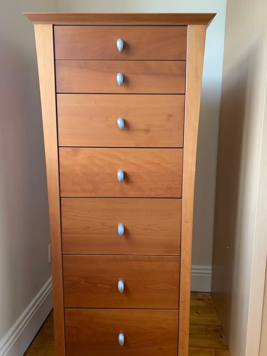 Cherry tallboy chest of drawers
