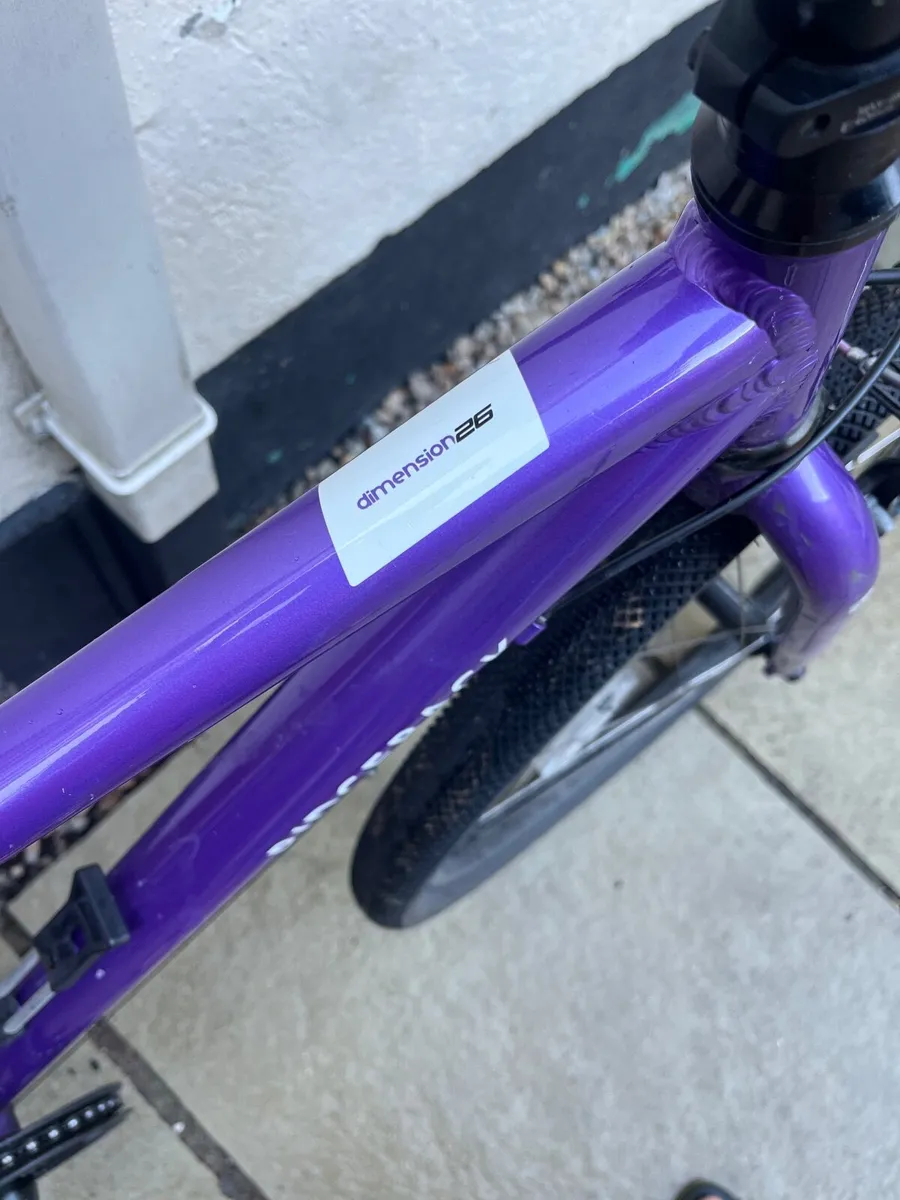 Dimension Ridgeback 26 inch Girls Bike in Purple - Image 2