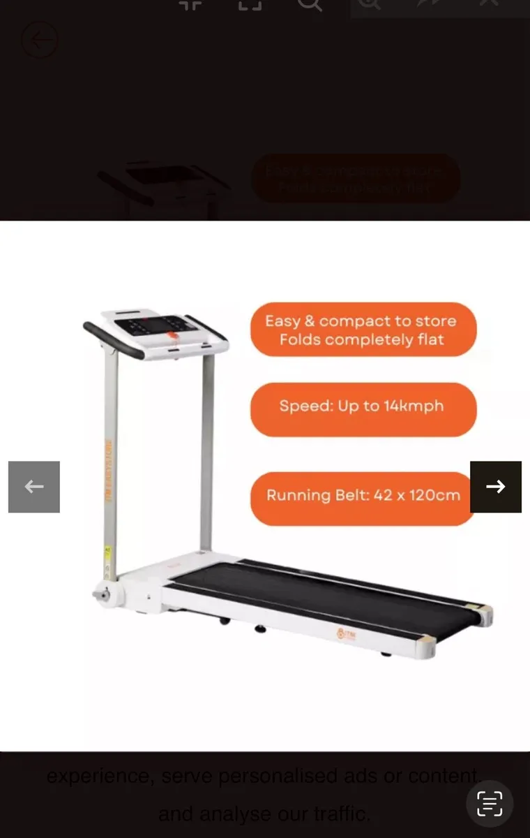 Treadmill SMART Folding With Protective Mat - Image 1