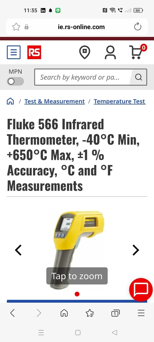 Fluke 566r IR thermometre - Image 4
