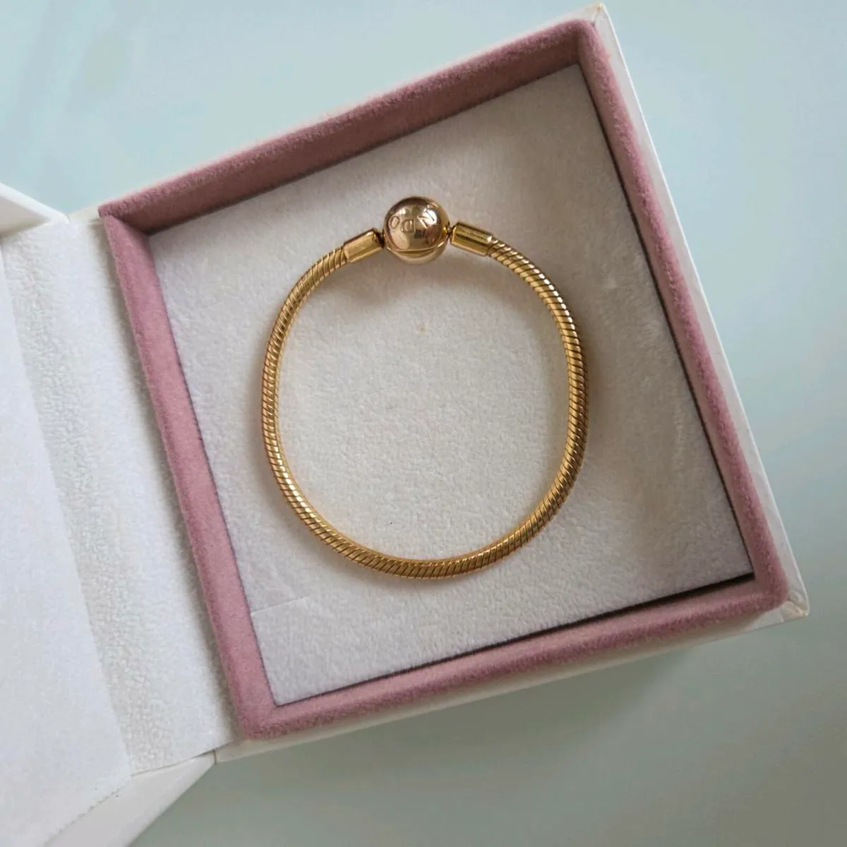 Pandora bracelet yellow gold small size 16cm - Image 1