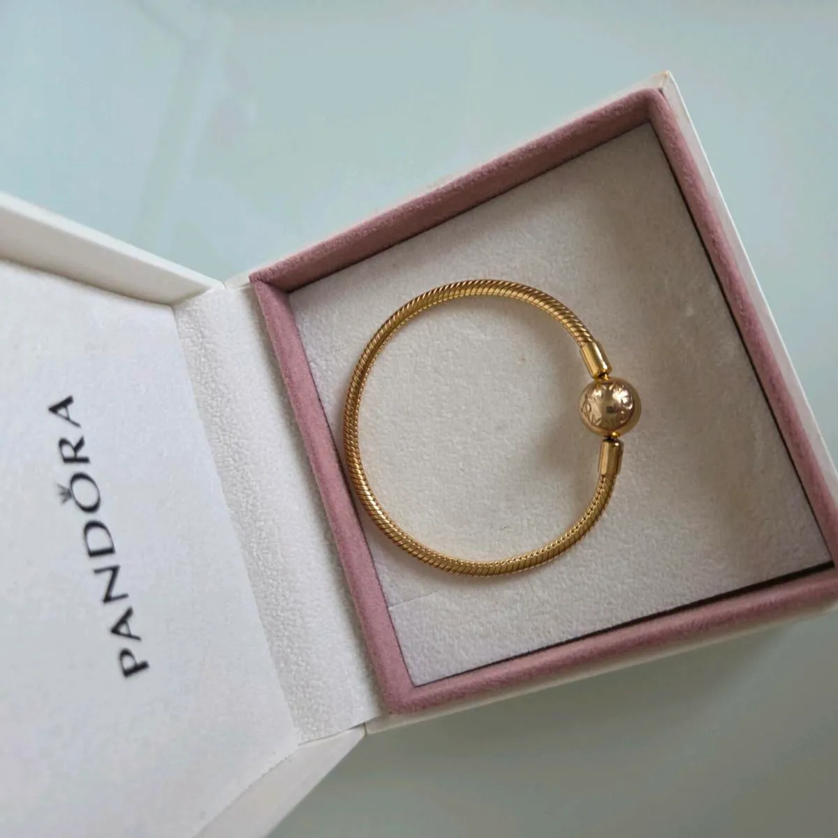 Pandora bracelet yellow gold small size 16cm - Image 2