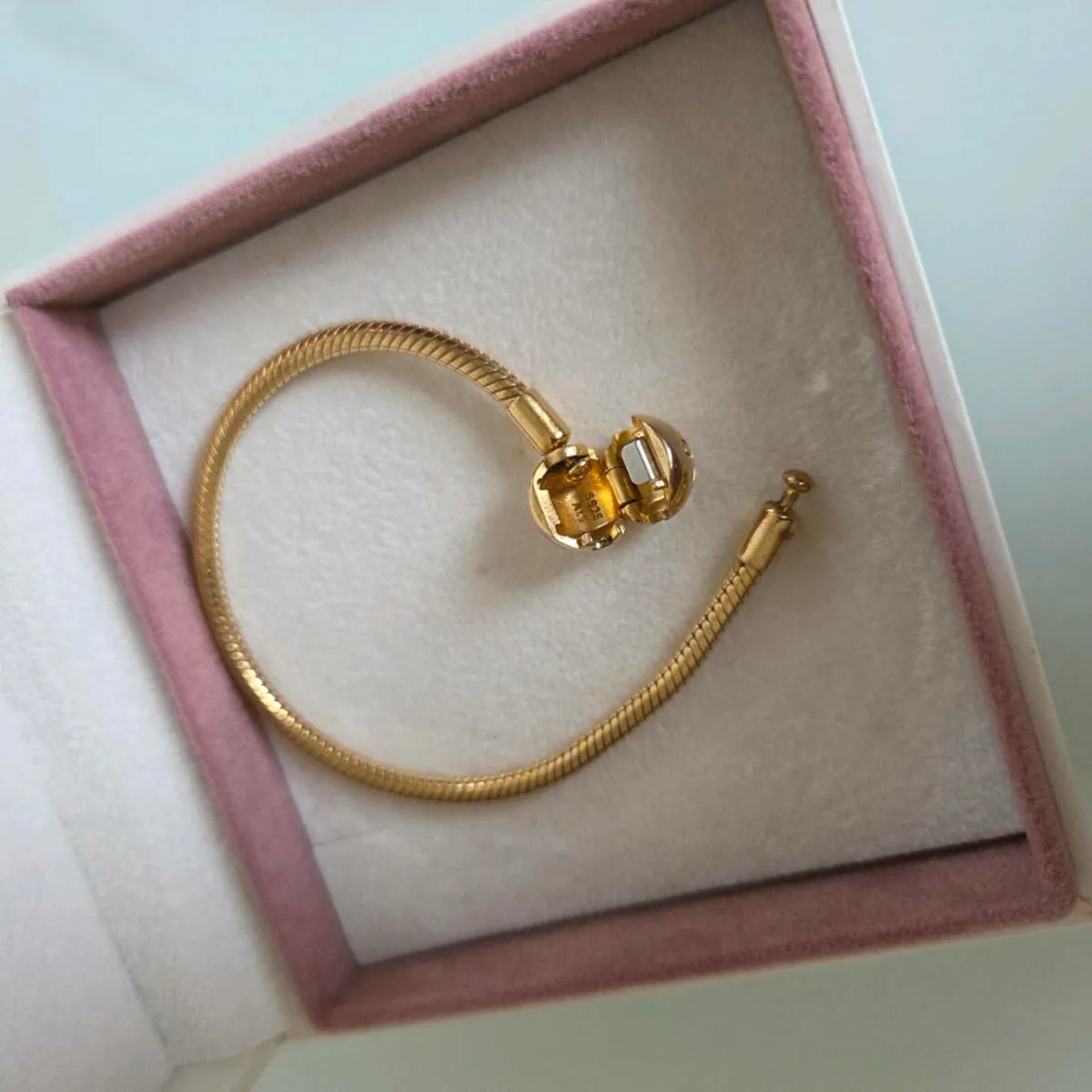 Pandora bracelet yellow gold small size 16cm - Image 3