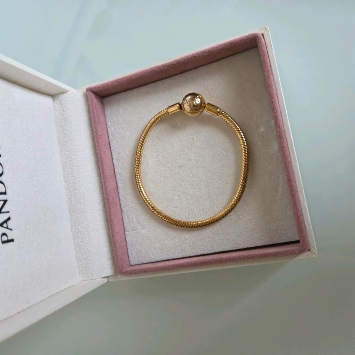 Pandora bracelet yellow gold small size 16cm - Image 4