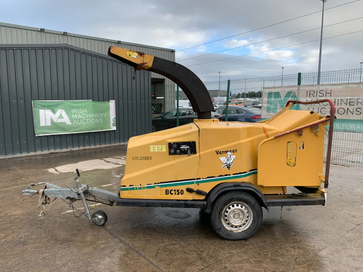 VERMEER BC150 FAST TOW DIESEL WOOD CHIPPER FOR AUC - Image 2