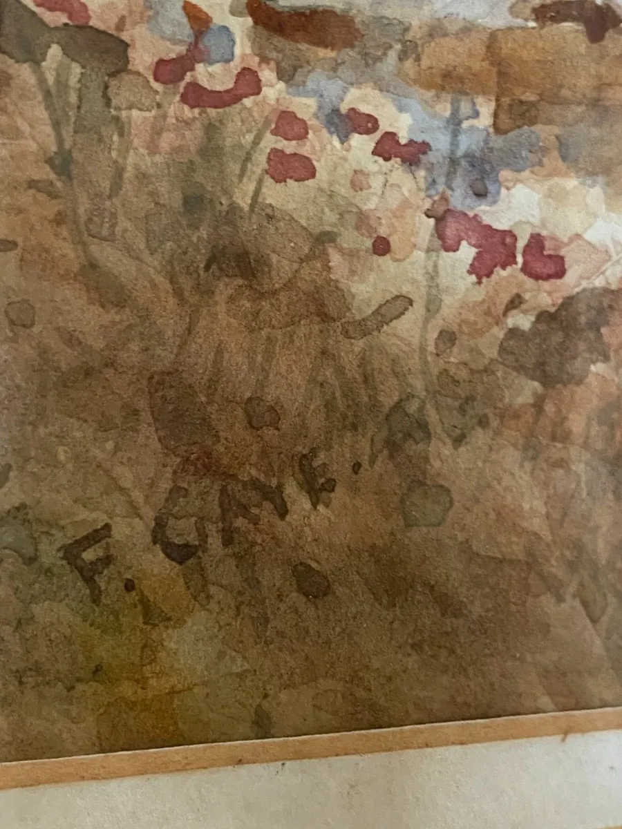 Large Framed Watercolour signed F.Gaye - Image 3