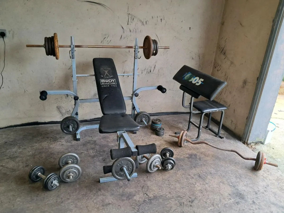 Weight bench and weights - Image 1