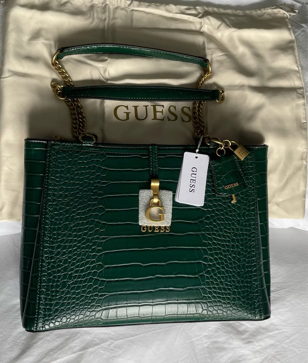 Guess G James Croc Texture Girlfriend Satchel - Image 1