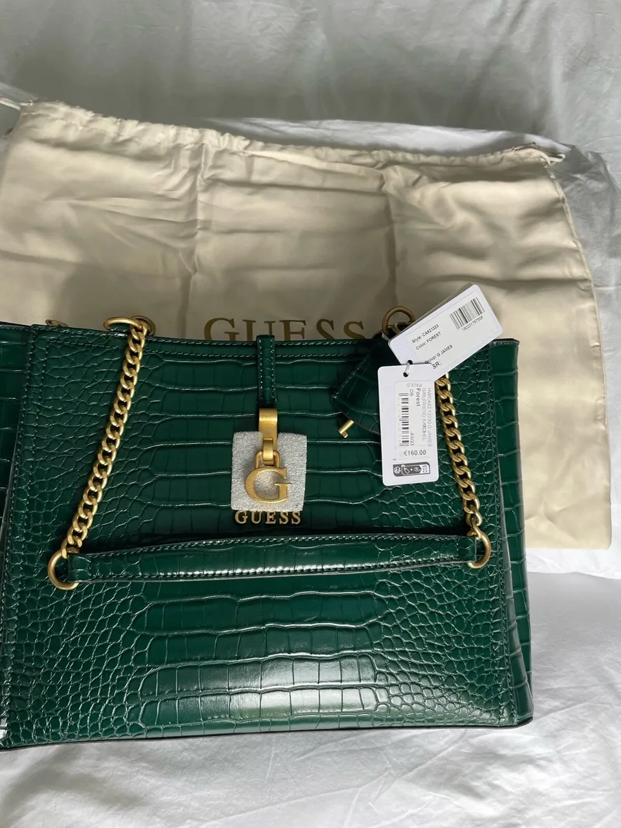 Guess G James Croc Texture Girlfriend Satchel - Image 3
