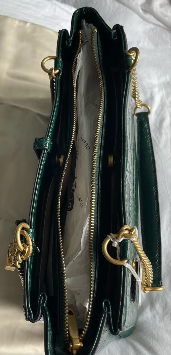 Guess G James Croc Texture Girlfriend Satchel - Image 4