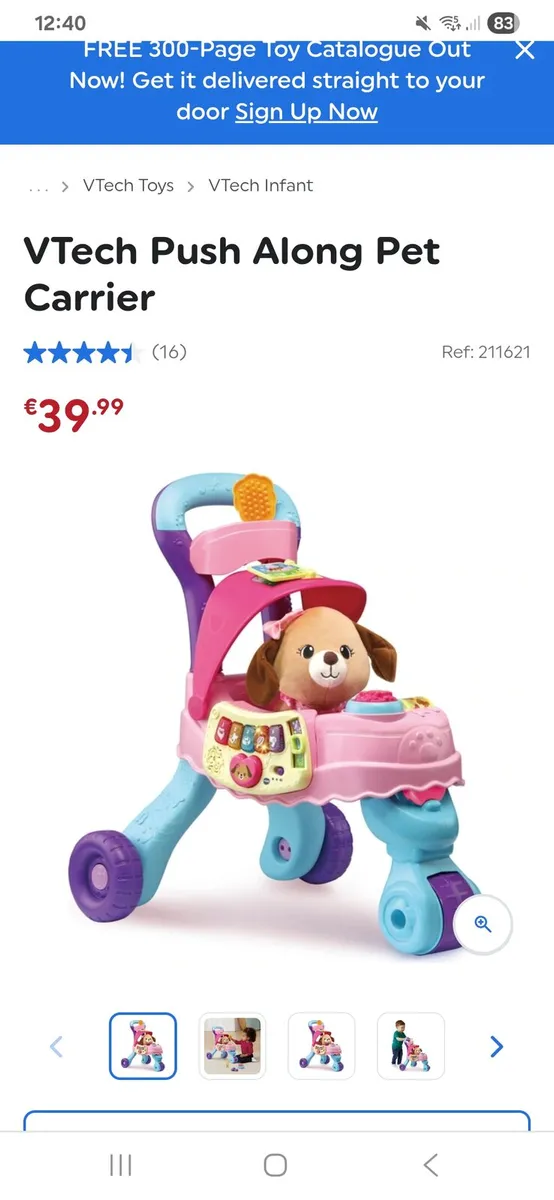 V Tech Push Along Pet Carrier. (Price New €40) - Image 4
