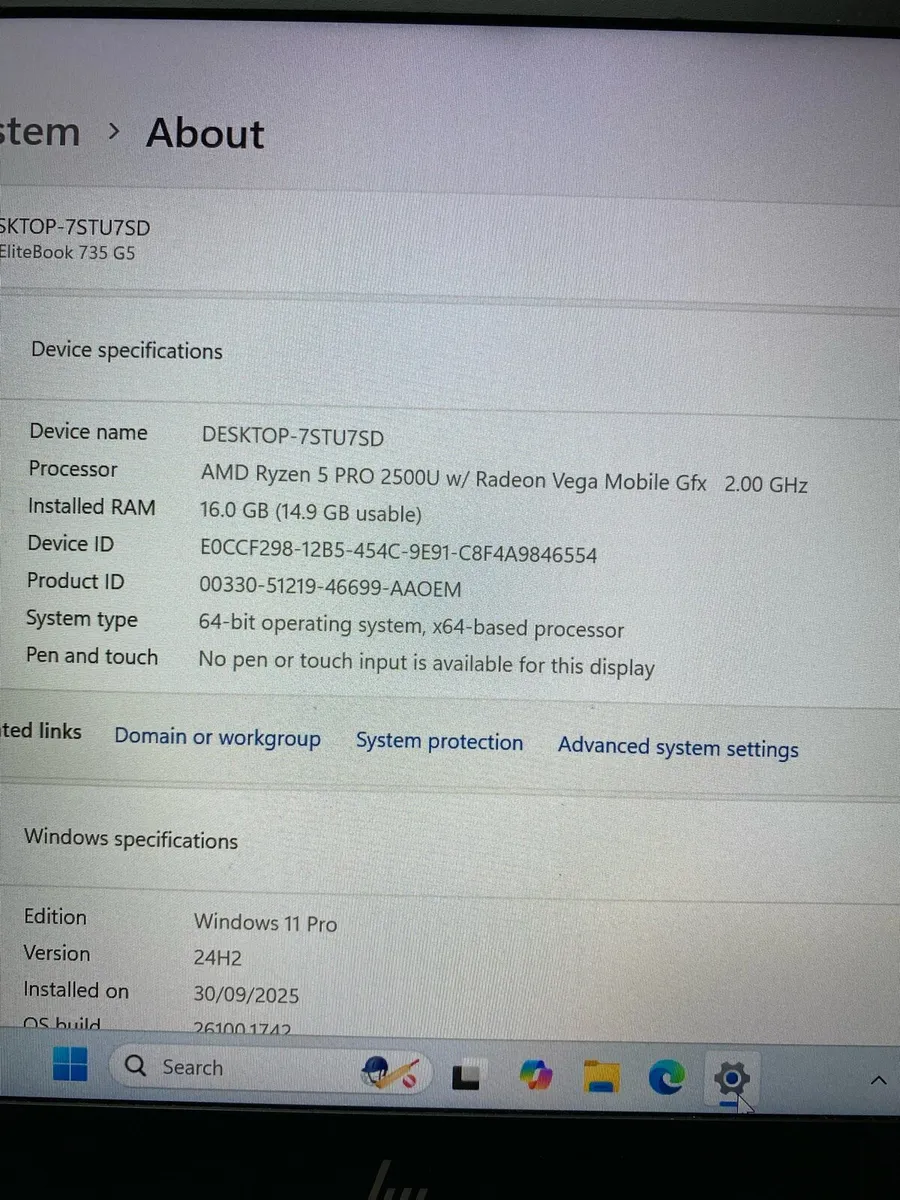Hp Ryzen 5 16-256 windows 11 - Image 4