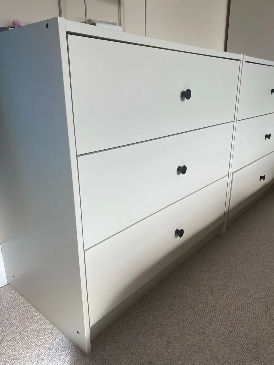Chest of drawers x 2 and hanging cupboard - Image 1