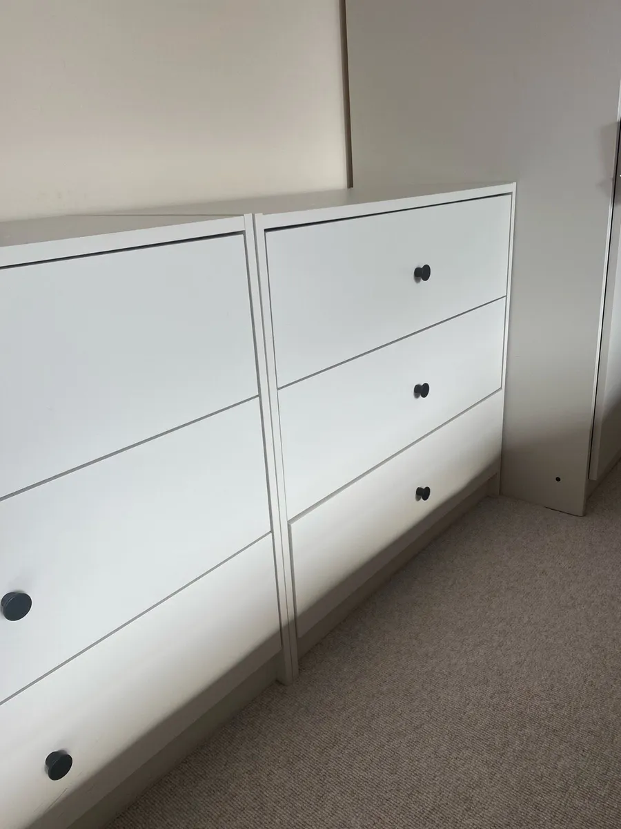 Chest of drawers x 2 and hanging cupboard - Image 2