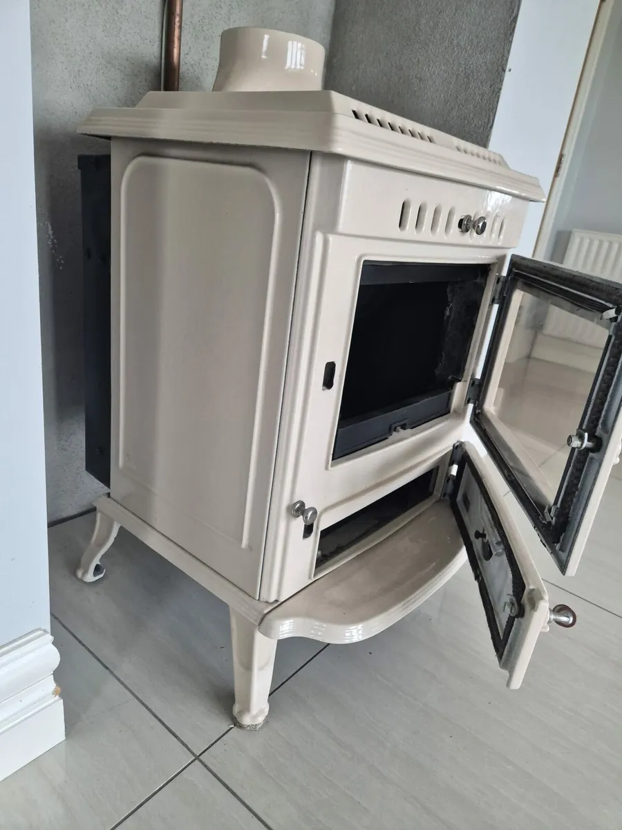 Cream Henley multi duel stove with back boiler - Image 1