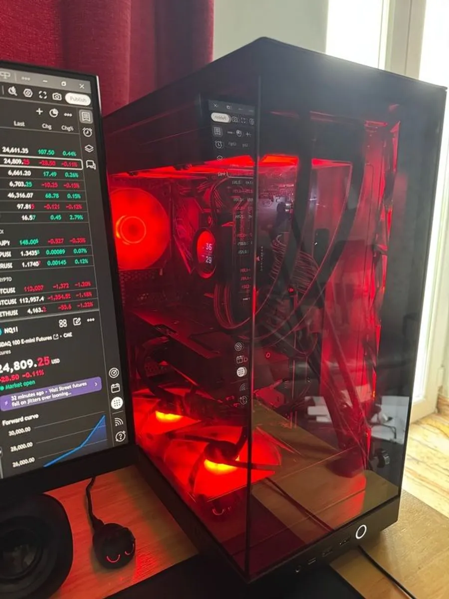 Full Gaming + Trading PC Setup | Dual Monitors + HyperX Mic | STEAL DEAL - Image 3