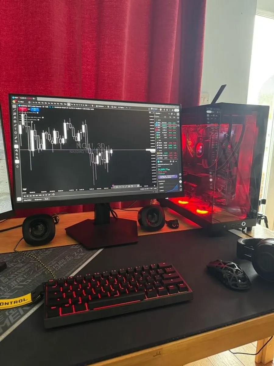 Full Gaming + Trading PC Setup | Dual Monitors + HyperX Mic | STEAL DEAL - Image 4