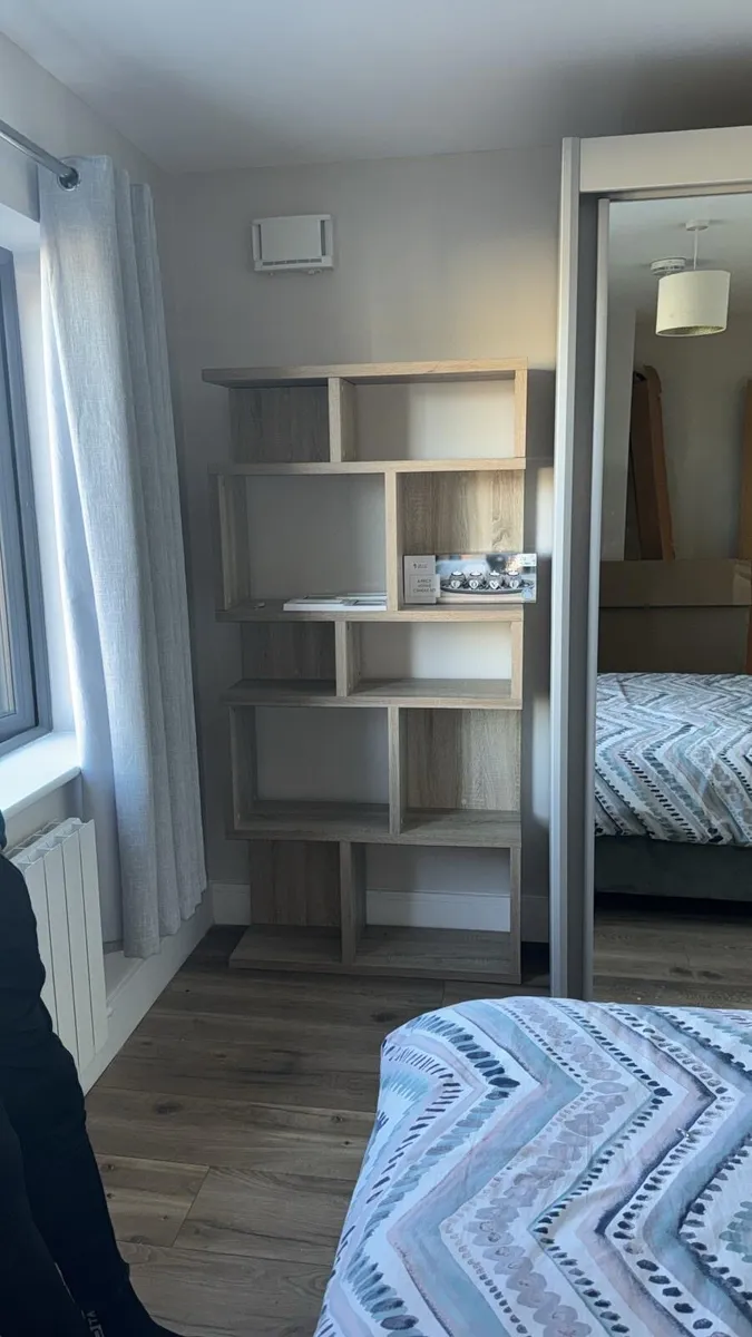 Wooden shelving unit