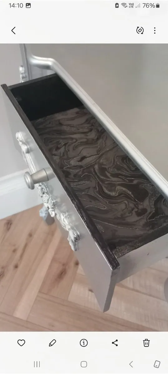 Stunning silver French style console table - Image 3