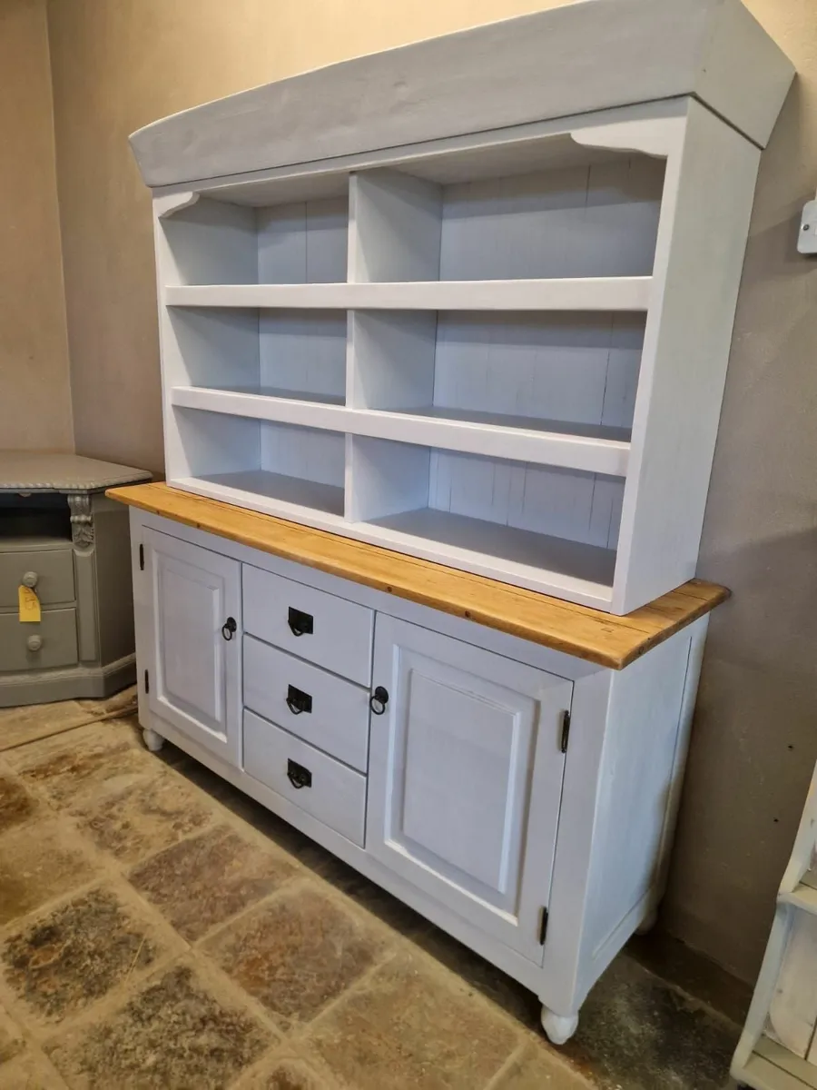Large Vintage pine kitchen dresser - Image 1