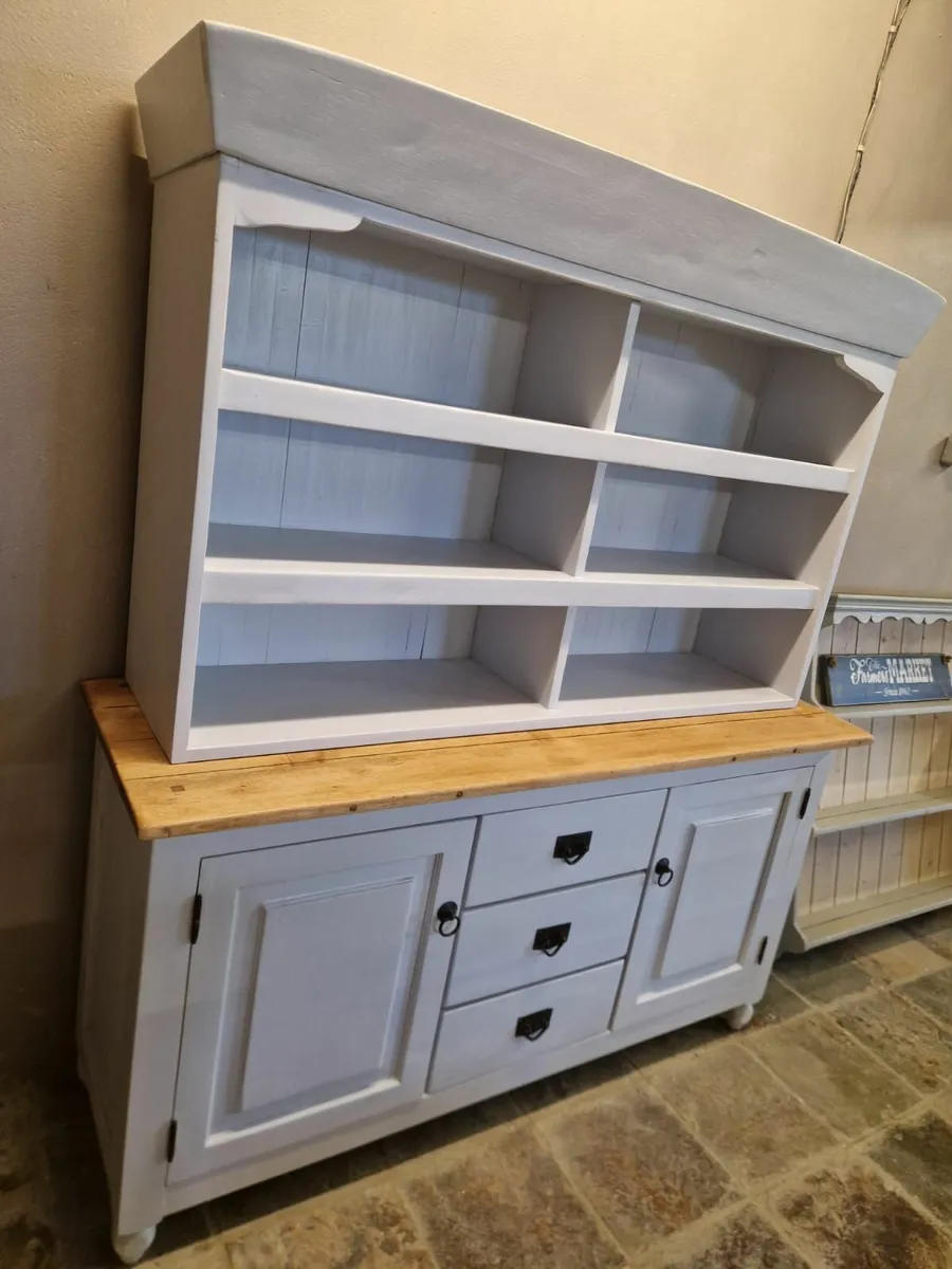 Large Vintage pine kitchen dresser - Image 3