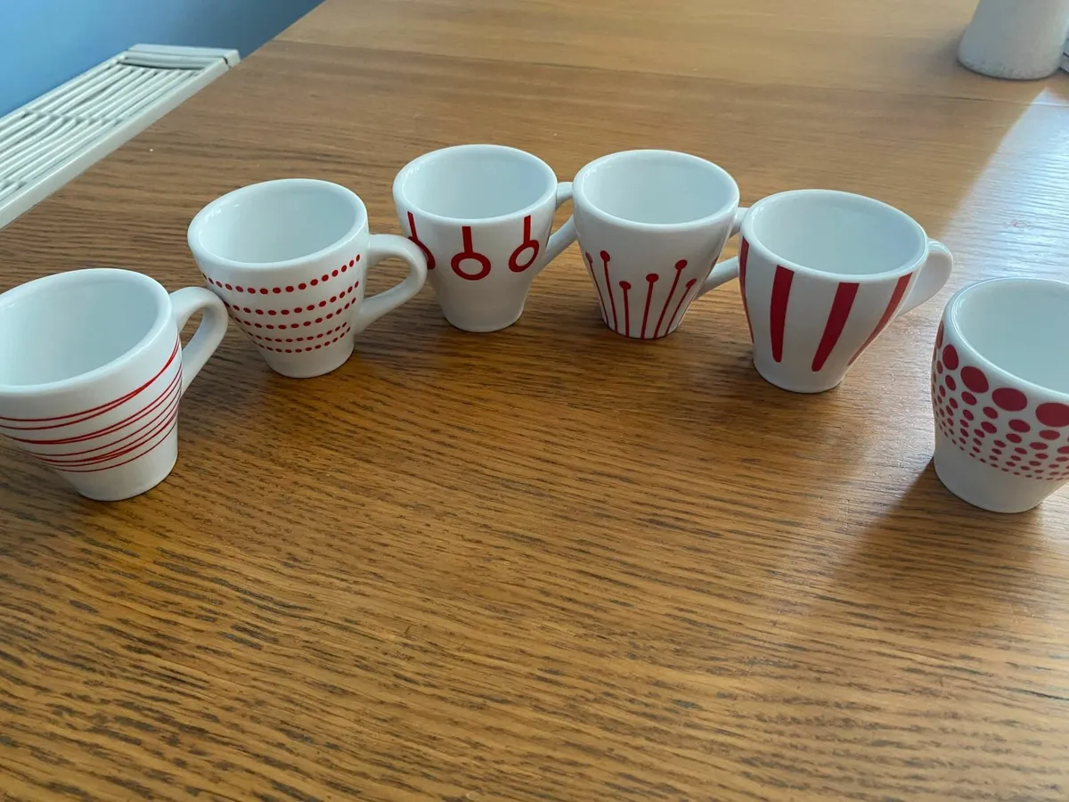 6 x BODUM Paula Red & White Espresso coffee cups - Image 4