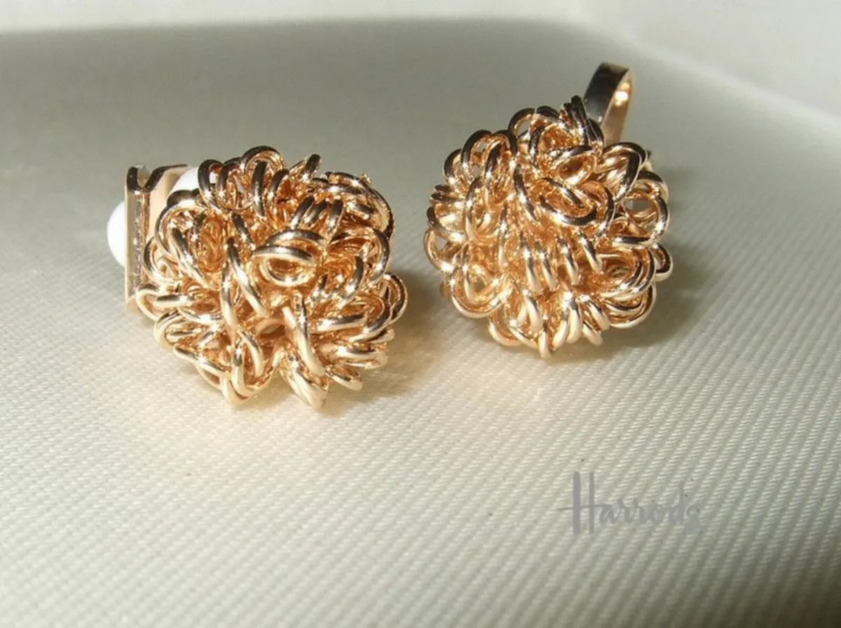 Vintage Harrods Clip-On Earrings - Image 2