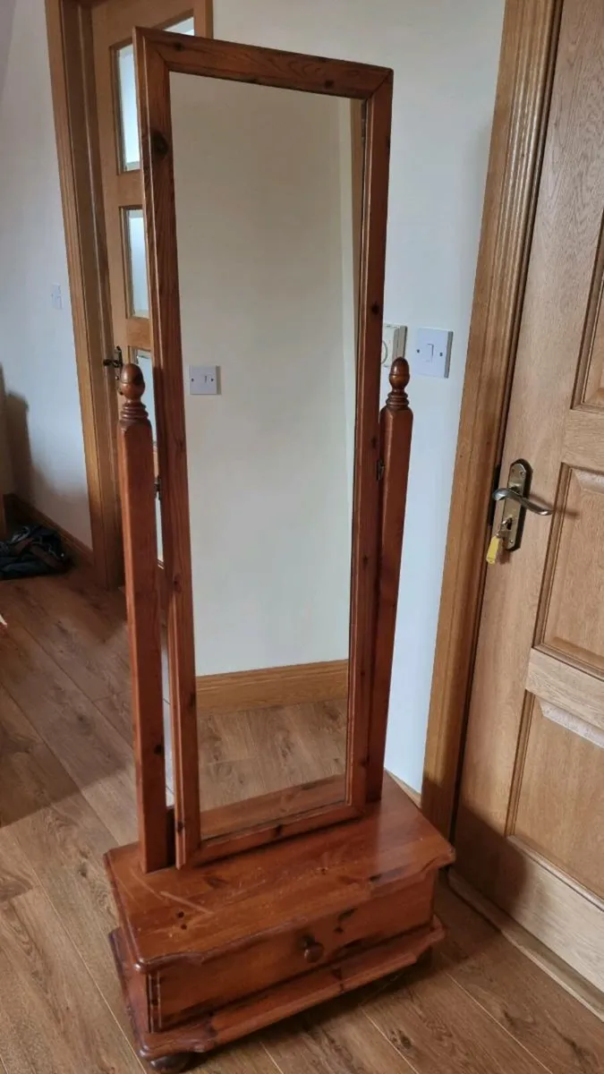5ft Bedroom Mirror with drawer - Image 2