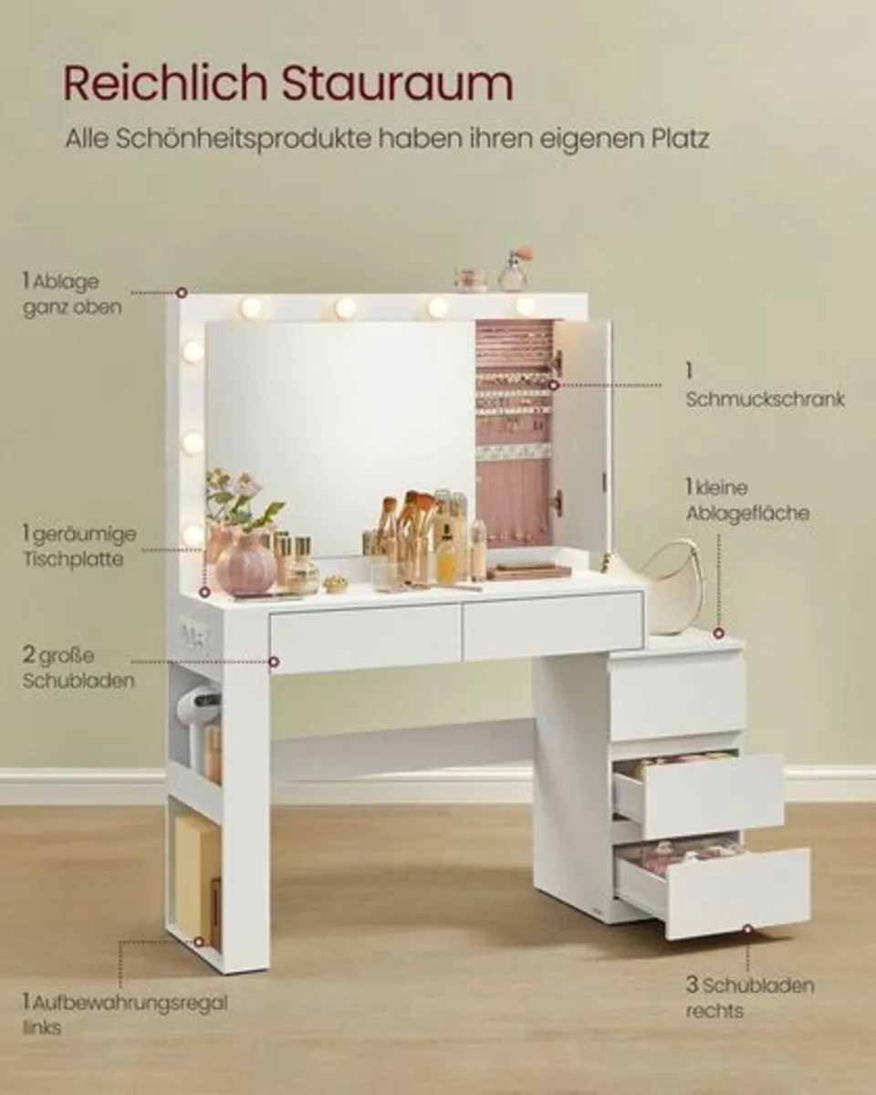 Dressing table LED Bulbs Hollywood mirror XXL - Image 2