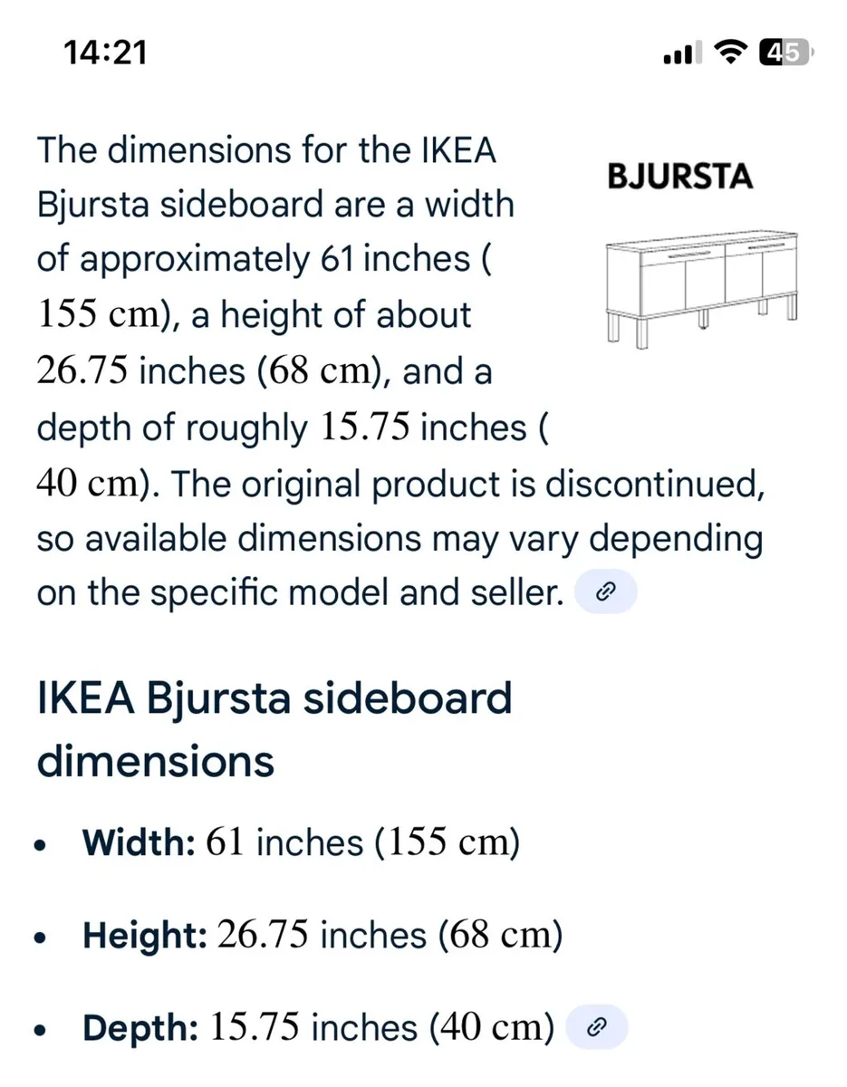 IKEA Bjursta Cabinets & Matching Buffet - Image 4