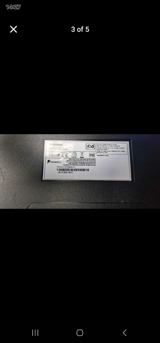 65inch Toshiba smart tv for sale - Image 3