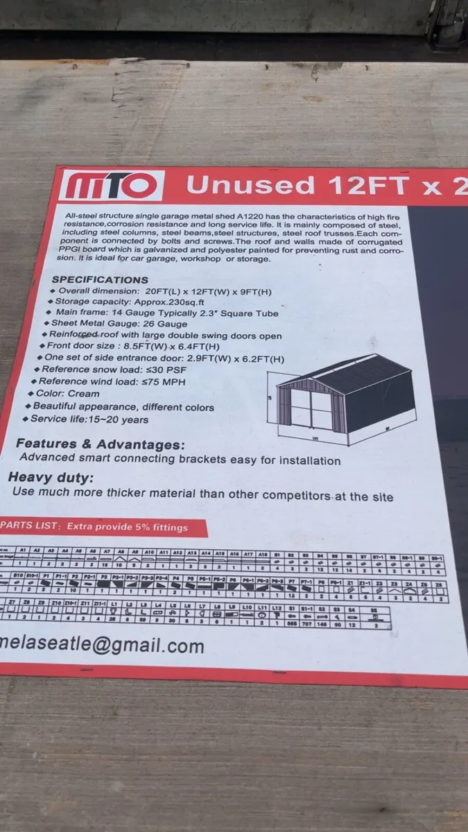Brand new 12ft by 20ft heavy duty shed - Image 4