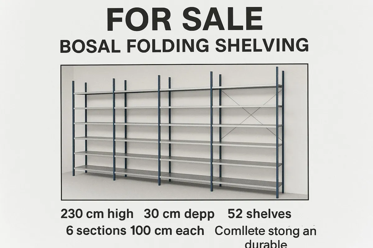BOSAL Foldable Shelving Unit – Heavy-Duty & Comple - Image 1