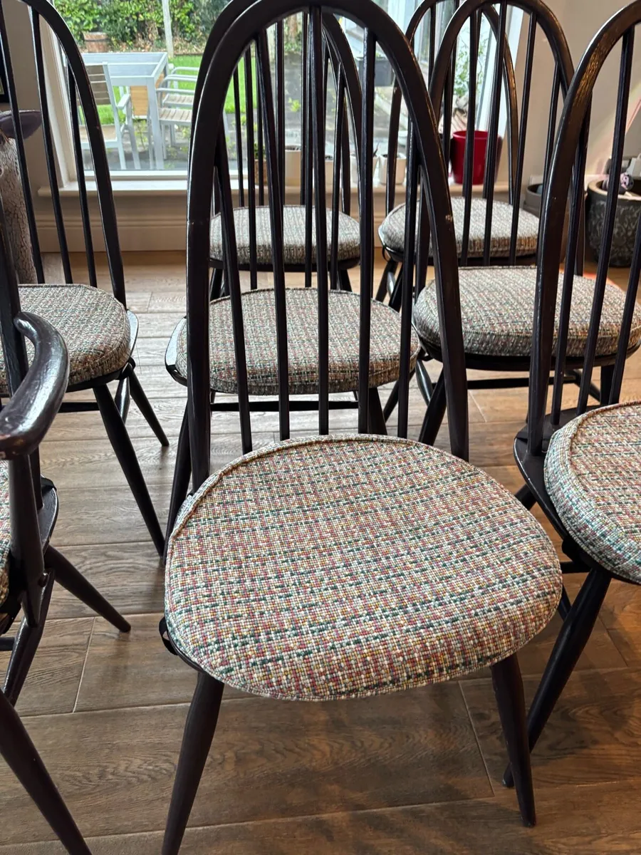 9 x Ercol Quaker Dining Chairs - Image 4