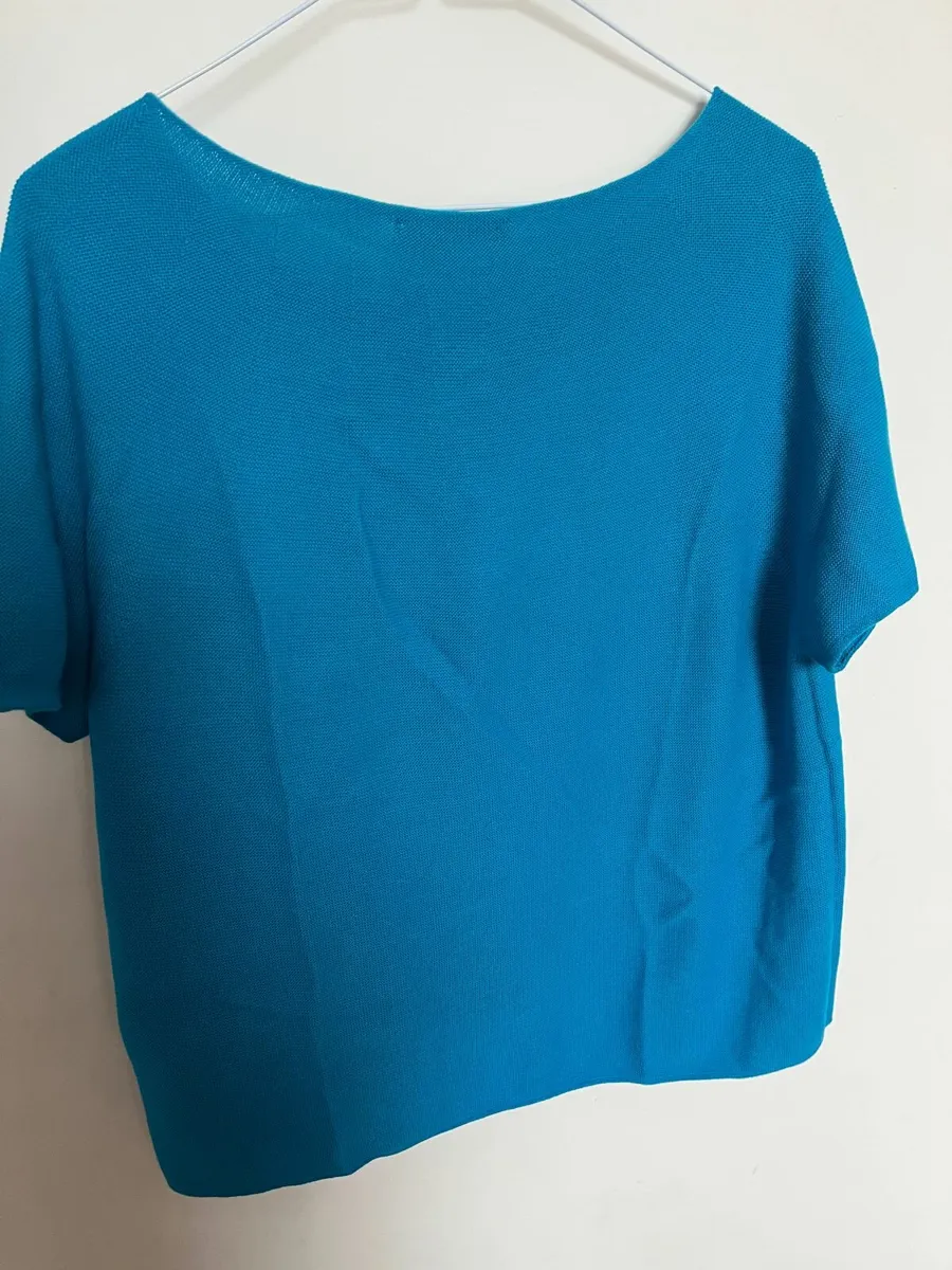 Blue knit top - Image 1