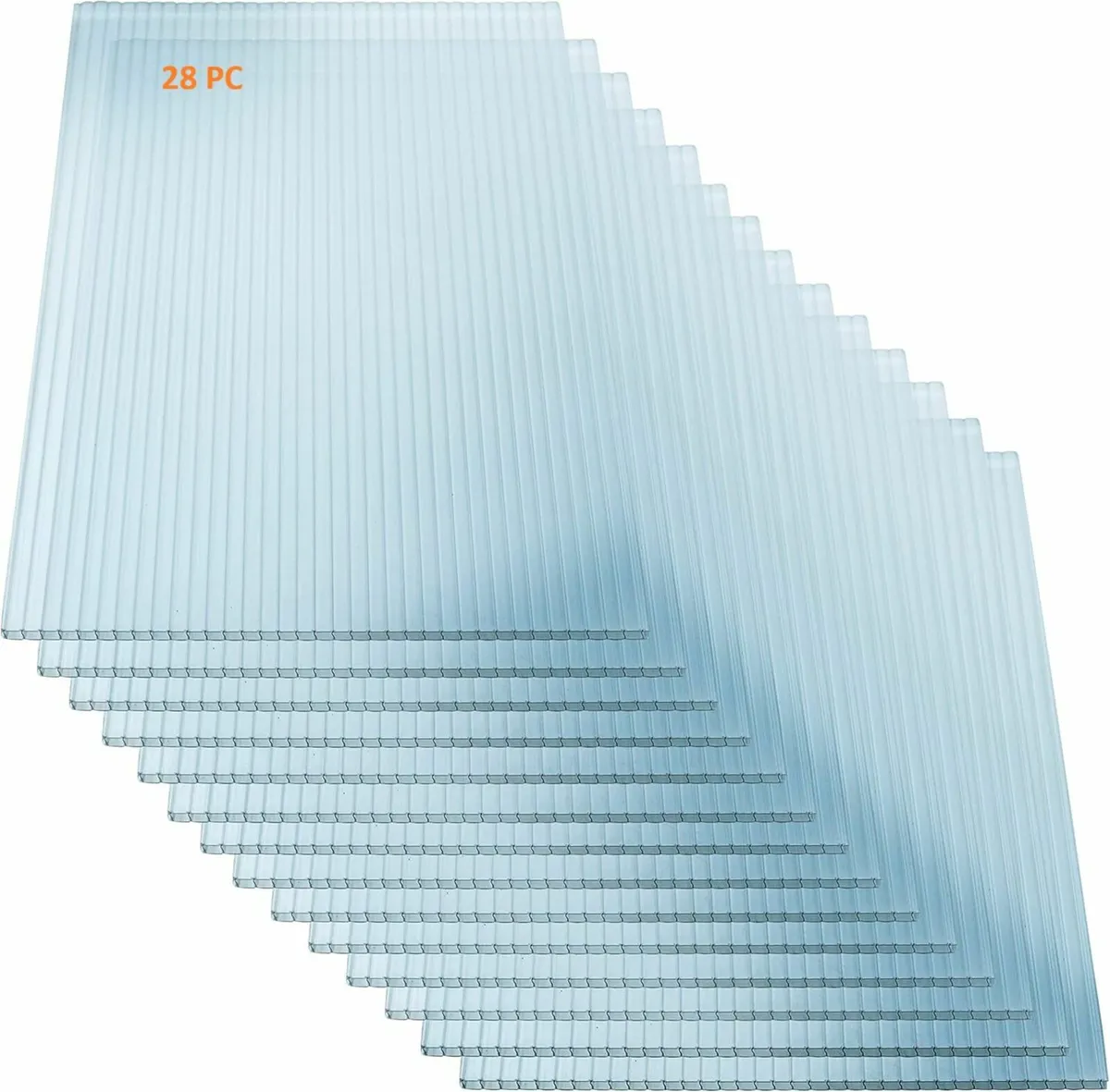 28 x Polycarbonate Twin Wall Sheets 60.5 x 121cm U - Image 2
