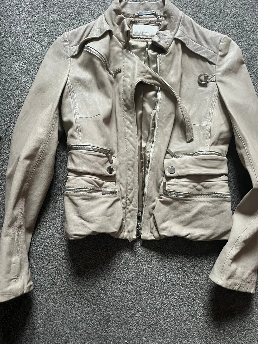 Karen Millen leather jacket - Image 1