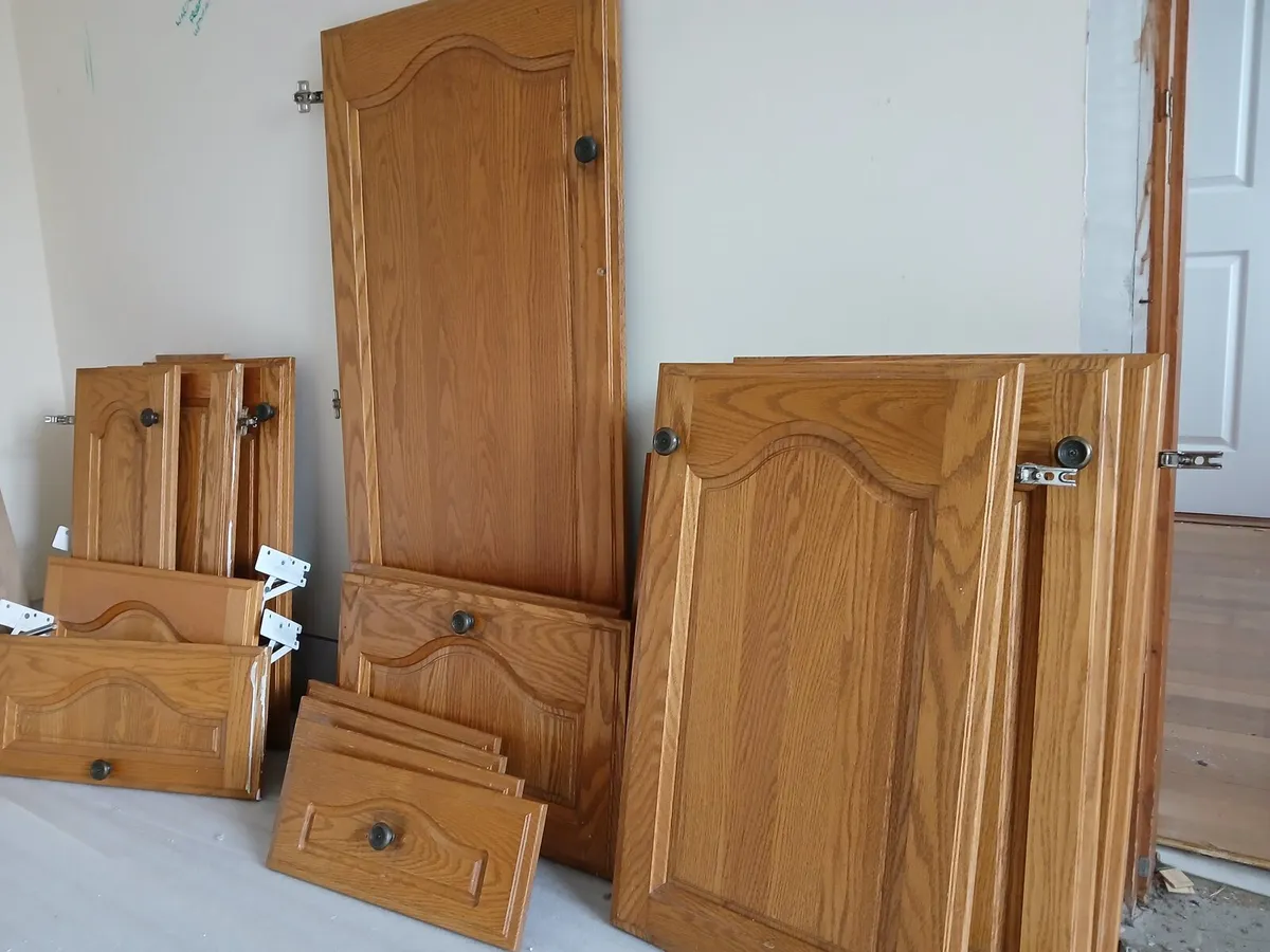 Set of solid wood kitchen doors