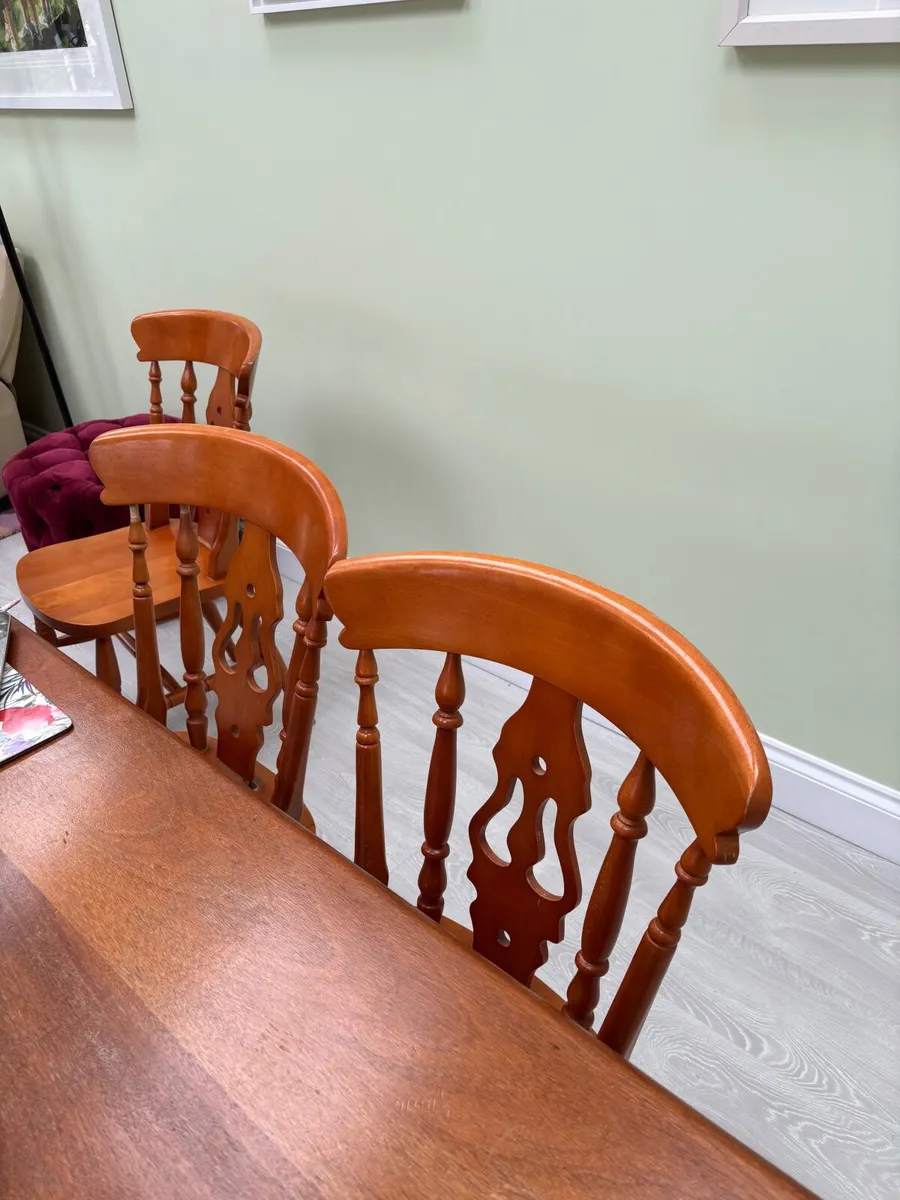 Oak Kitchen Chairs x 8 - Image 1