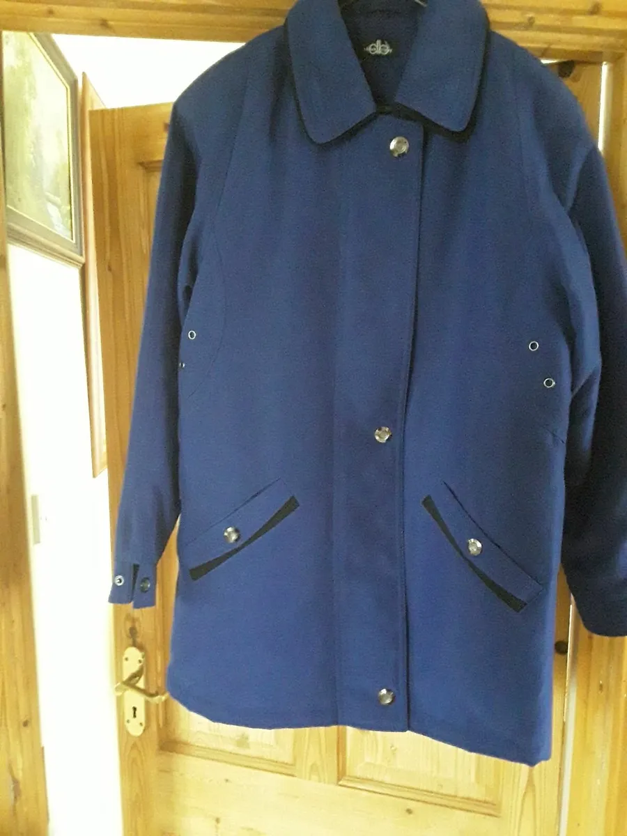 Lovely deep blue ladies coat size 10 - Image 1